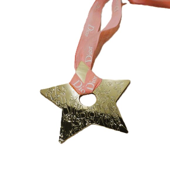 Dior Engraved Metal Gold Star  Ornament - NEW - Picture 3 of 6